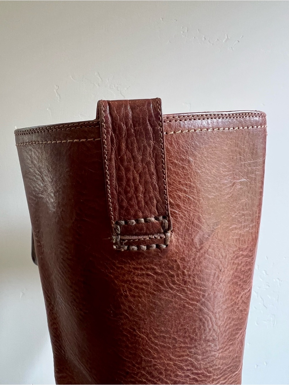 Frye / Leather Mid-Calf Zip Heel Boots / Size 7 - Picture 7 of 13